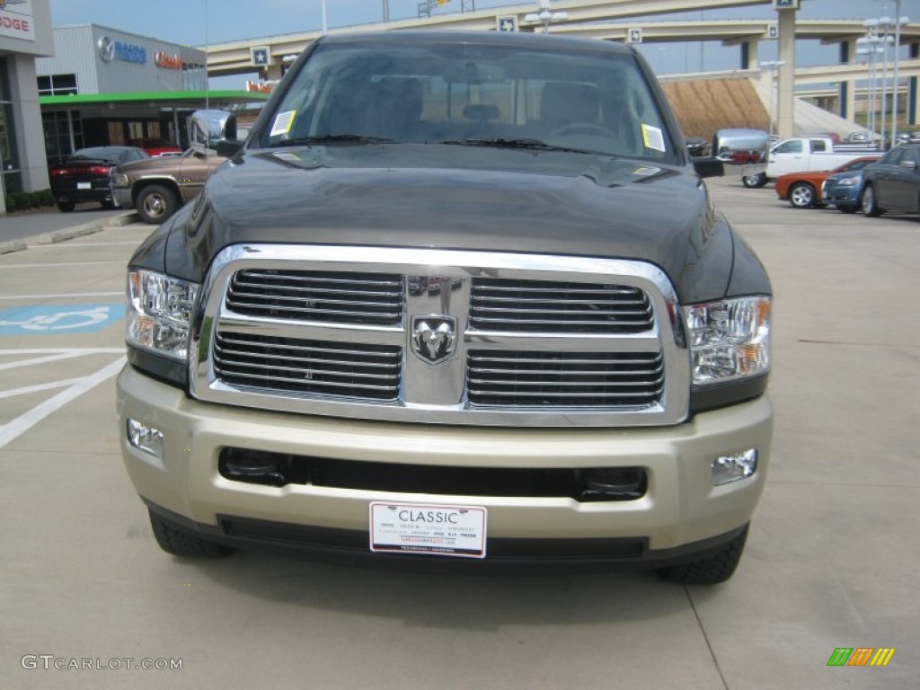 2011 Ram 2500 HD Laramie Longhorn Crew Cab 4x4 - Sagebrush Pearl / Light Pebble Beige/Bark Brown photo #8