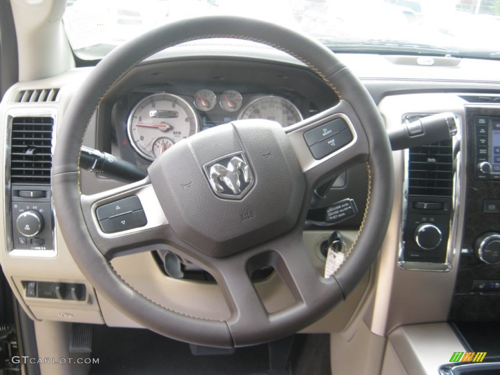 2011 Ram 2500 HD Laramie Longhorn Crew Cab 4x4 - Sagebrush Pearl / Light Pebble Beige/Bark Brown photo #10