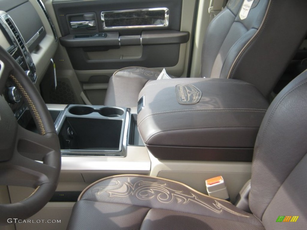 2011 Ram 2500 HD Laramie Longhorn Crew Cab 4x4 - Sagebrush Pearl / Light Pebble Beige/Bark Brown photo #12