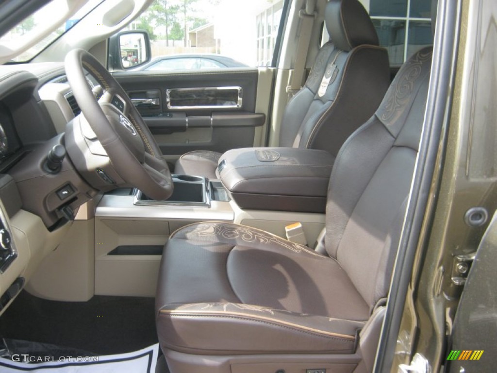 2011 Ram 2500 HD Laramie Longhorn Crew Cab 4x4 - Sagebrush Pearl / Light Pebble Beige/Bark Brown photo #16