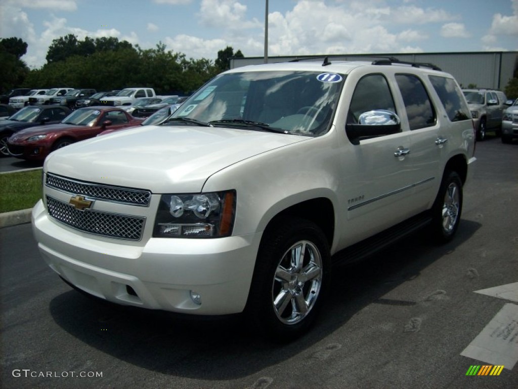 2011 Tahoe LTZ - White Diamond Tricoat / Light Titanium/Dark Titanium photo #1