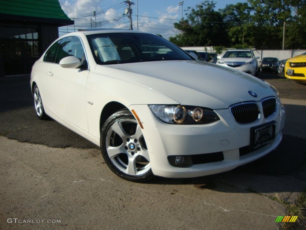 2008 3 Series 328xi Coupe - Alpine White / Cream Beige photo #2