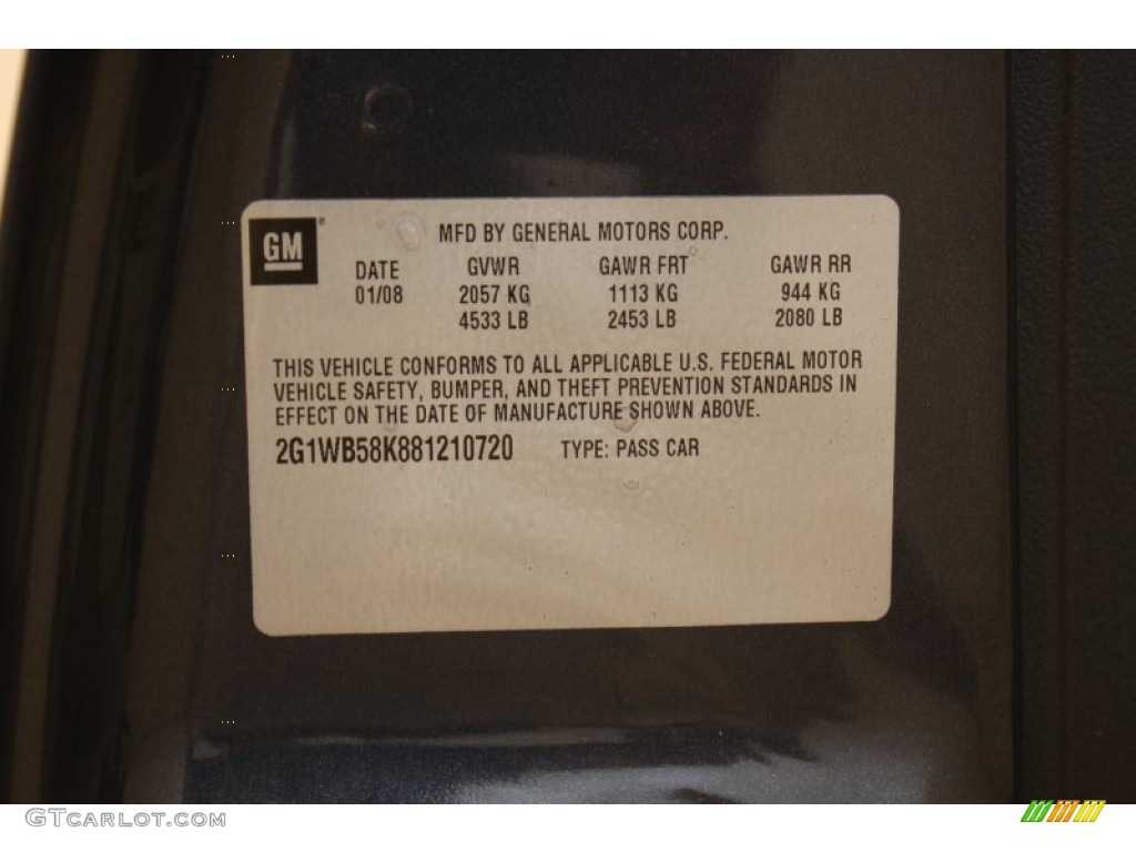 2008 Impala LS - Slate Metallic / Ebony Black photo #21