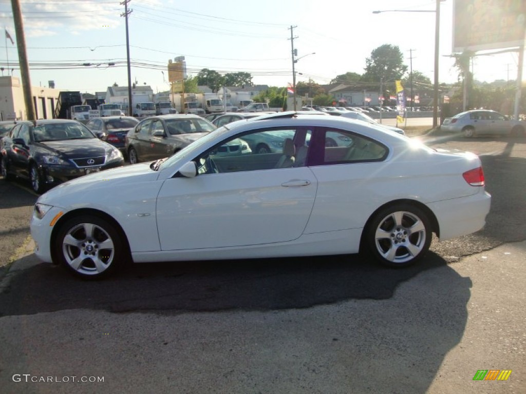 2008 3 Series 328xi Coupe - Alpine White / Cream Beige photo #14