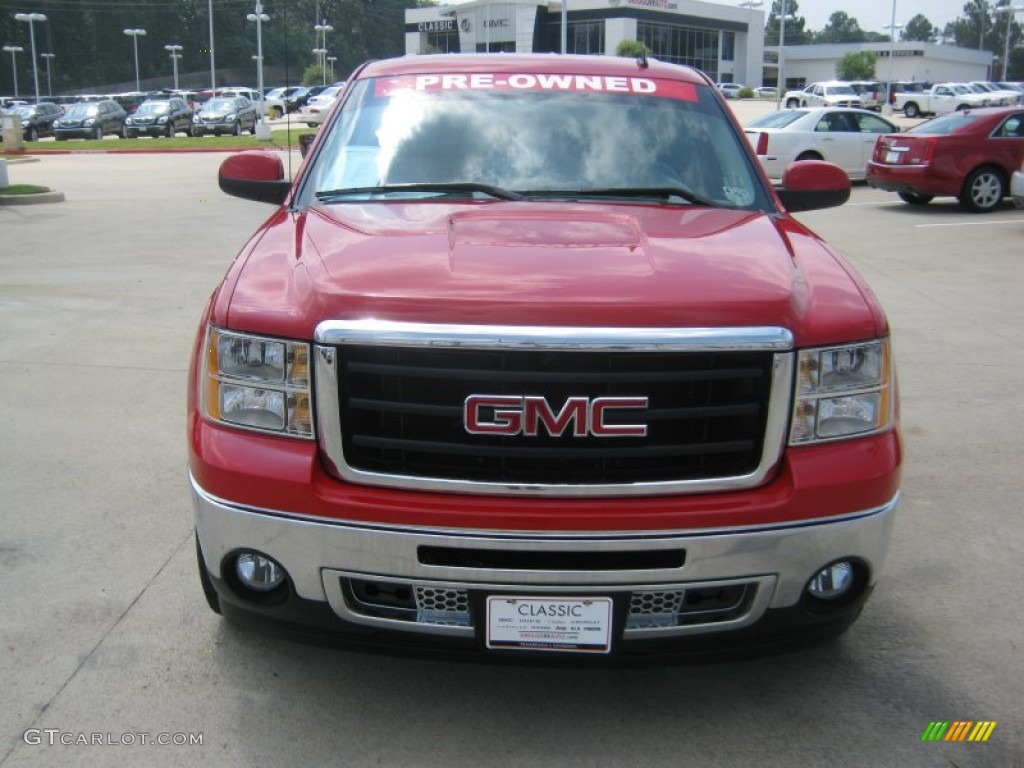 2010 Sierra 1500 SLT Crew Cab - Fire Red / Very Dark Cashmere/Light Cashmere photo #8