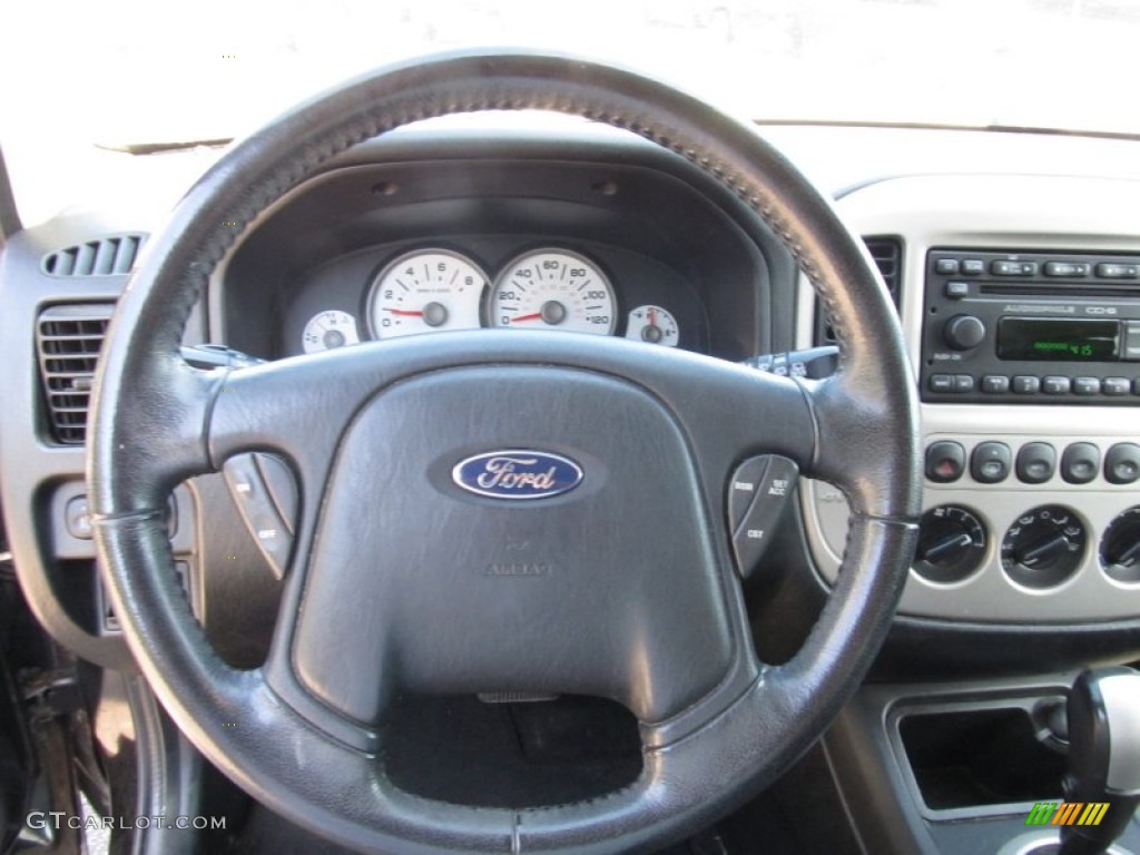 2007 Ford Escape Limited 4WD Ebony Steering Wheel Photo #51760438