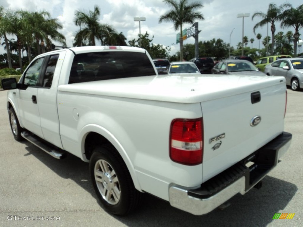 2007 F150 Lariat SuperCab - Oxford White / Black photo #9