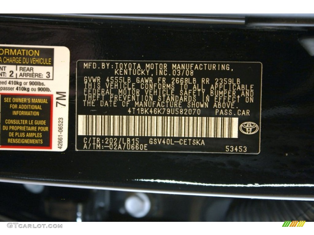2009 Camry SE V6 - Black / Charcoal photo #26