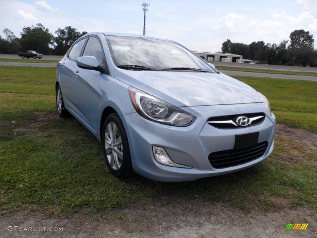 2012 Accent GLS 4 Door - Clearwater Blue / Beige photo #1