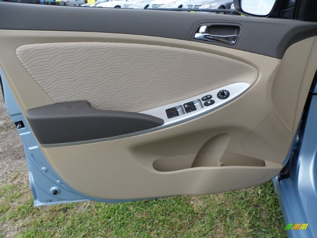 2012 Hyundai Accent GLS 4 Door Beige Door Panel Photo #51762955