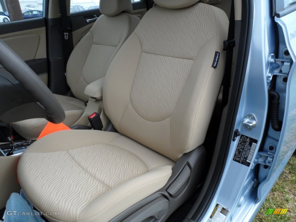 Beige Interior 2012 Hyundai Accent GLS 4 Door Photo #51762979