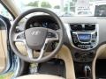 Beige 2012 Hyundai Accent GLS 4 Door Dashboard