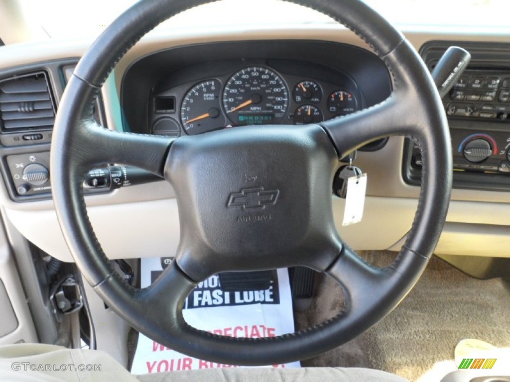 2002 Chevrolet Tahoe LS Medium Gray/Neutral Steering Wheel Photo #51763825