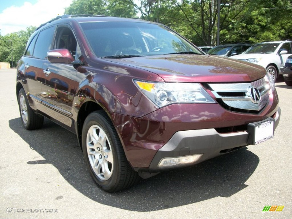 2009 MDX  - Dark Cherry Pearl / Ebony photo #4