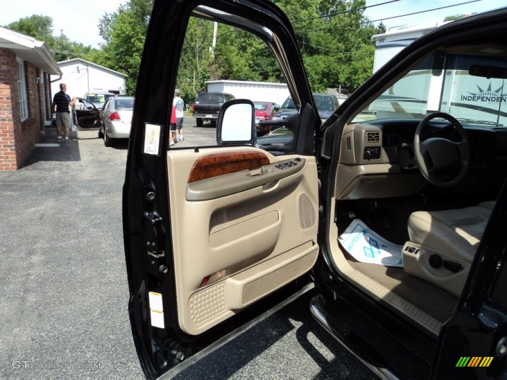 Medium Parchment Interior 2001 Ford F350 Super Duty Lariat Crew Cab 4x4 Dually Photo #51765967