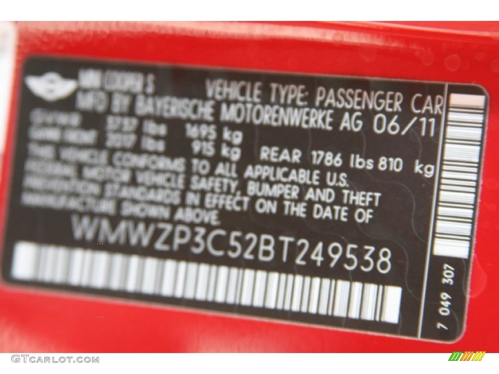2011 Cooper S Convertible - Chili Red / Carbon Black photo #5