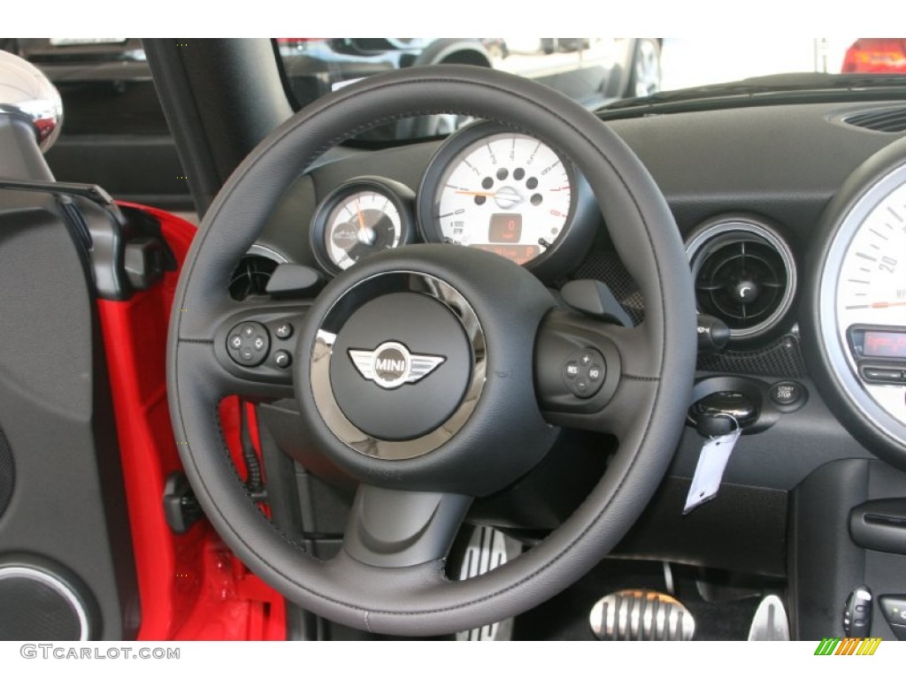 2011 Cooper S Convertible - Chili Red / Carbon Black photo #11