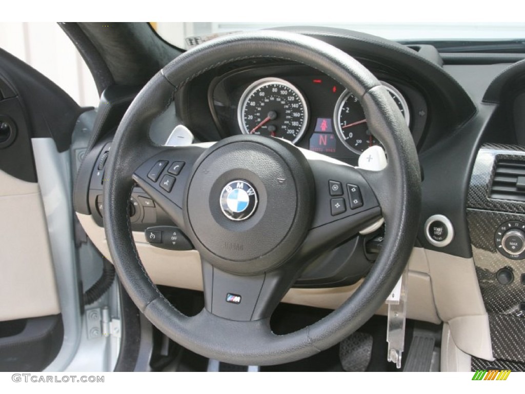 2006 BMW M6 Coupe Silverstone Steering Wheel Photo #51768953