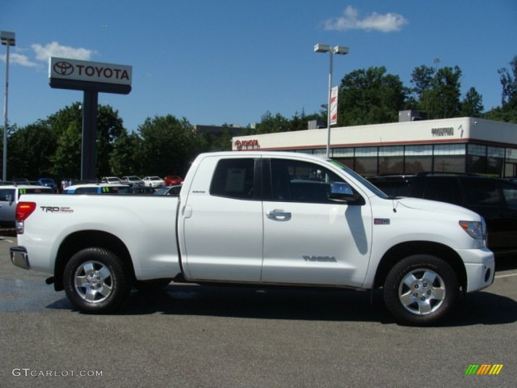 2008 Tundra Limited Double Cab 4x4 - Super White / Graphite Gray photo #1