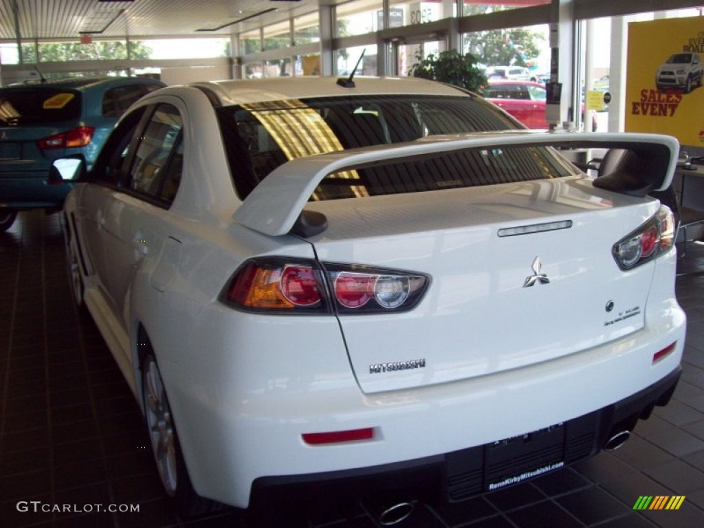 2011 Lancer Evolution GSR - Wicked White / Black photo #3