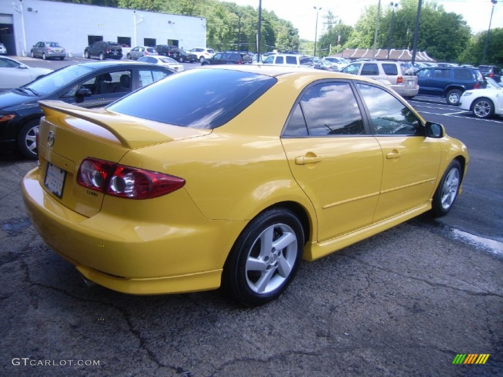 2003 MAZDA6 s Sedan - Speed Yellow / Black photo #28