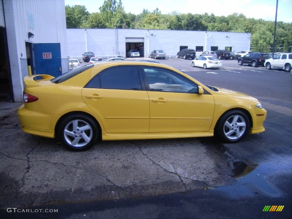 2003 MAZDA6 s Sedan - Speed Yellow / Black photo #29