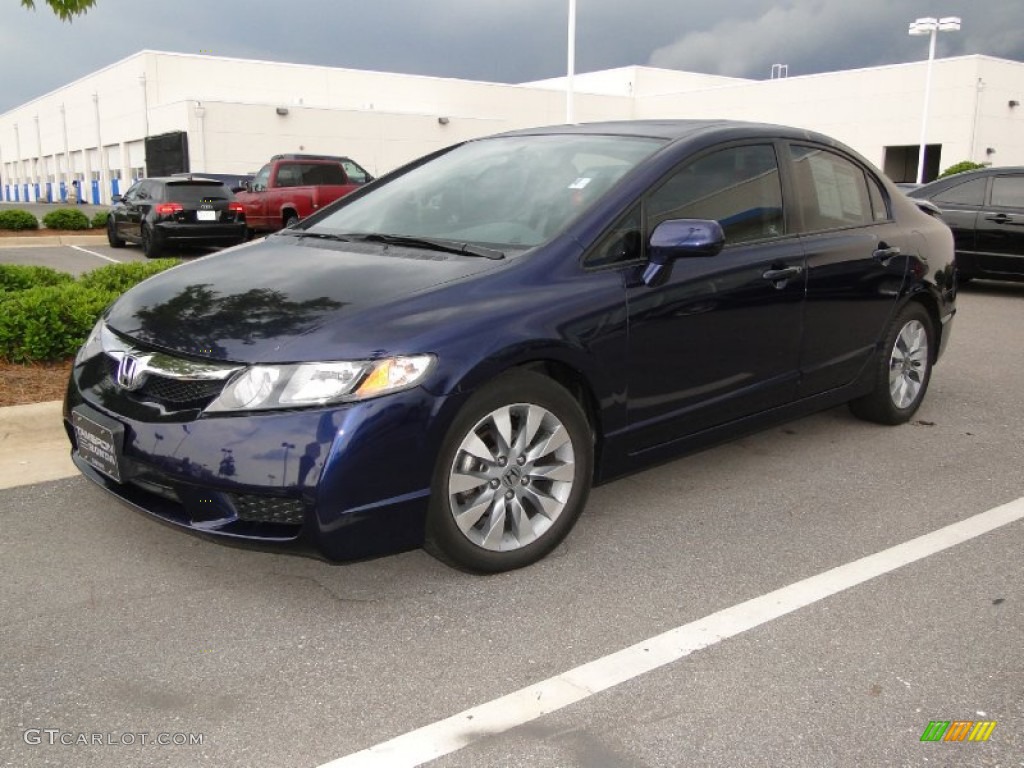 2009 Civic Si Sedan - Royal Blue Pearl / Black photo #1