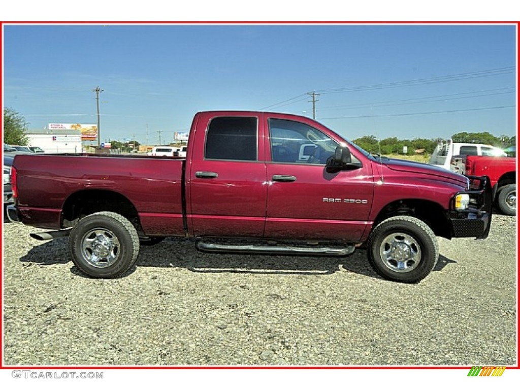 Dark Garnet Red Pearl 2003 Dodge Ram 2500 SLT Quad Cab 4x4 Exterior Photo #51777578