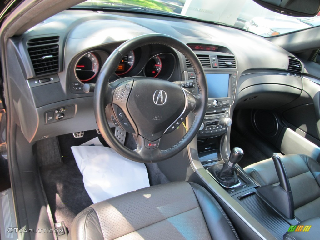 Ebony/Silver Interior 2008 Acura TL 3.5 Type-S Photo #51777680