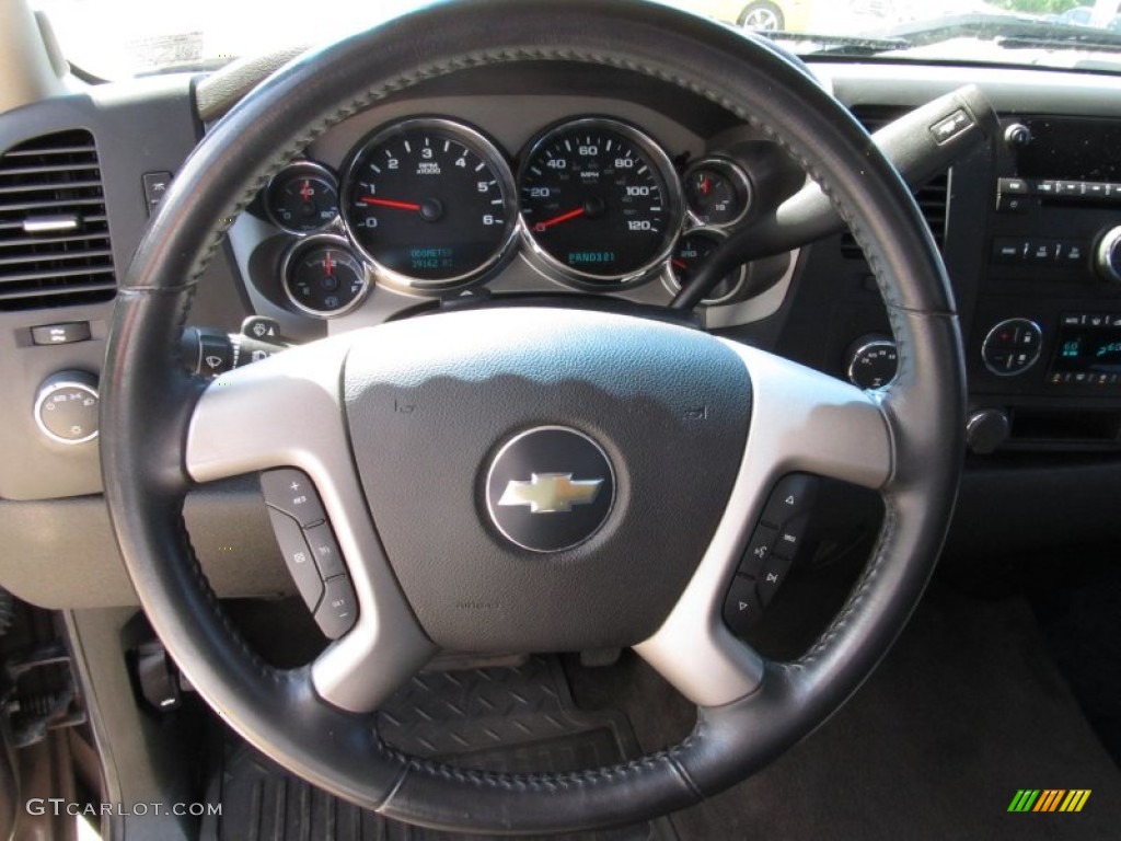 2008 Chevrolet Silverado 1500 LT Extended Cab 4x4 Ebony Steering Wheel Photo #51778226