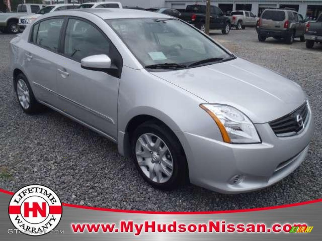 2012 Sentra 2.0 S - Brilliant Silver Metallic / Charcoal photo #1