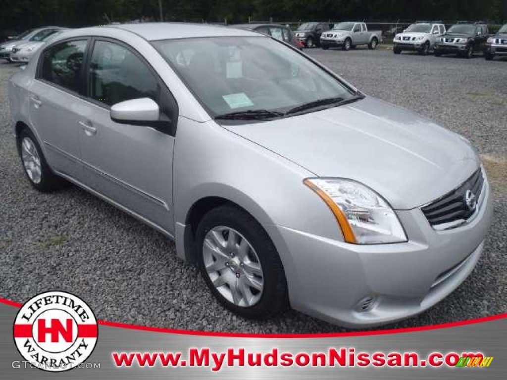 2012 Sentra 2.0 S - Brilliant Silver Metallic / Charcoal photo #1