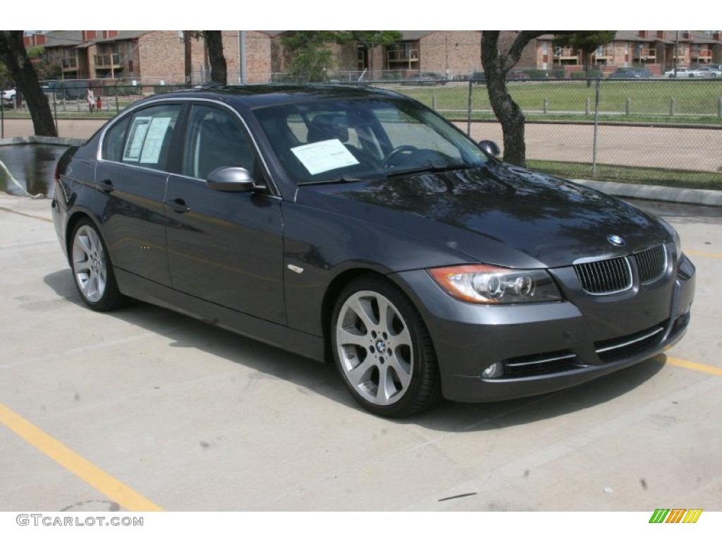 2008 3 Series 335i Sedan - Sparkling Graphite Metallic / Black photo #3