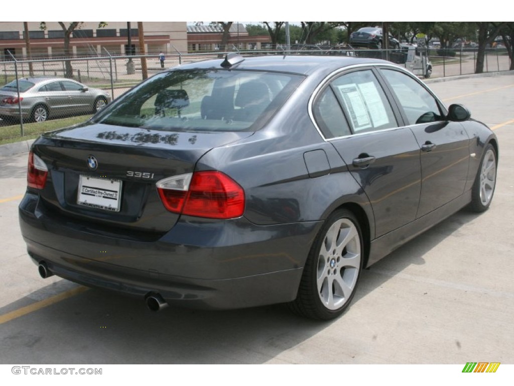 2008 3 Series 335i Sedan - Sparkling Graphite Metallic / Black photo #8