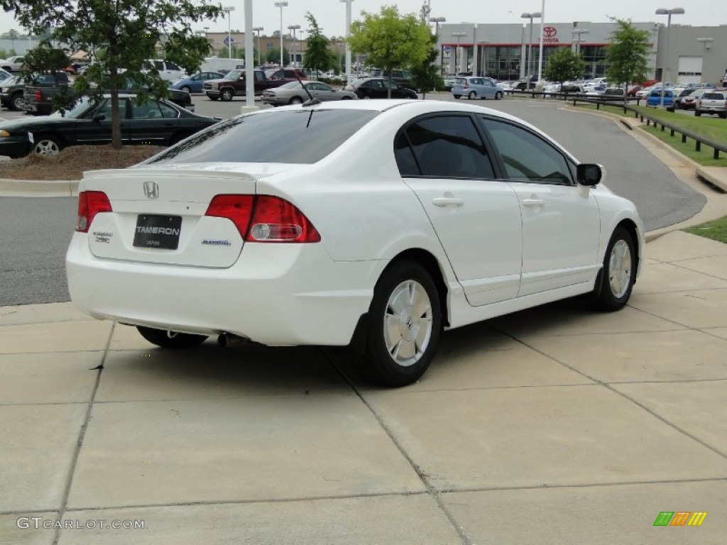 2007 Civic Hybrid Sedan - Taffeta White / Ivory photo #5