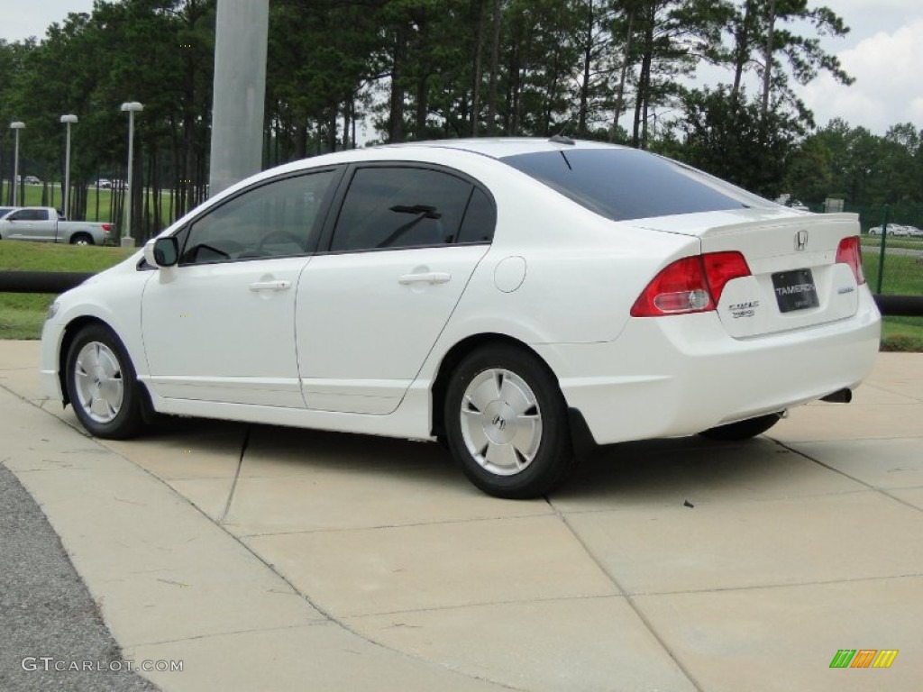 2007 Civic Hybrid Sedan - Taffeta White / Ivory photo #7