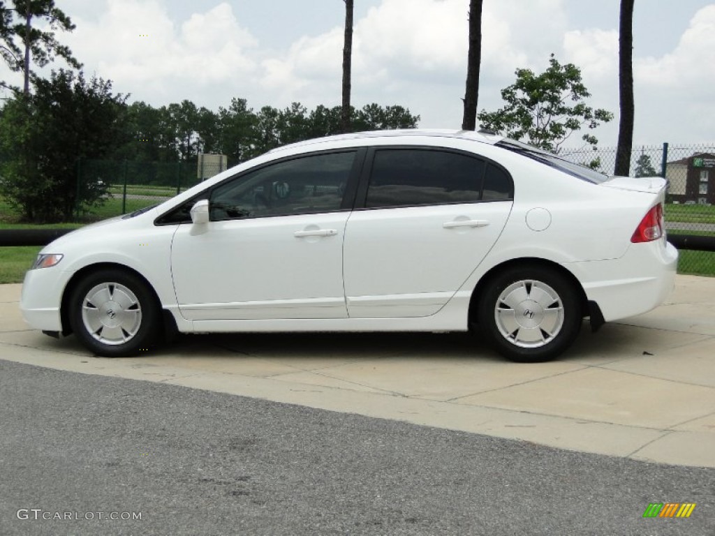 2007 Civic Hybrid Sedan - Taffeta White / Ivory photo #8