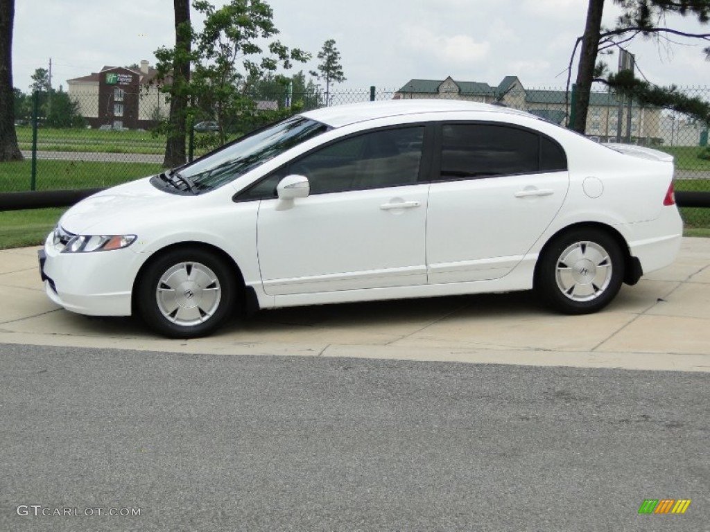 2007 Civic Hybrid Sedan - Taffeta White / Ivory photo #10