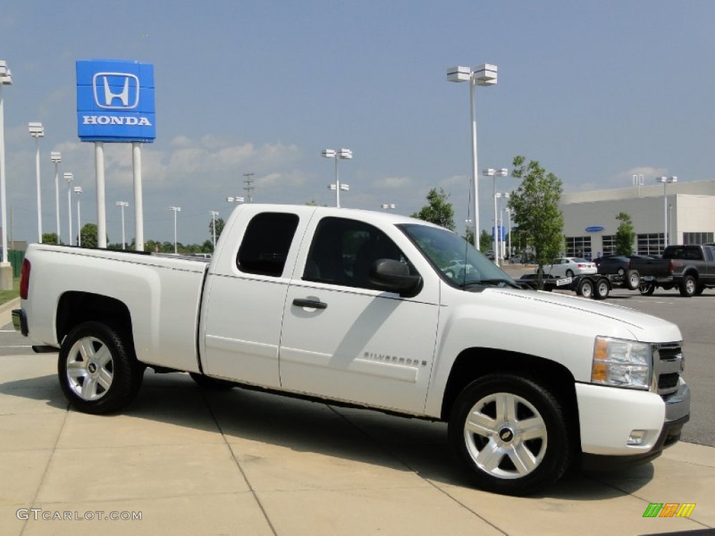 Summit White 2007 Chevrolet Silverado 1500 LT Extended Cab Exterior Photo #51781637