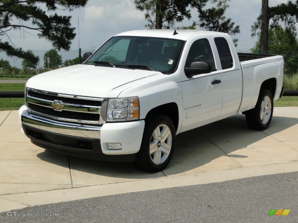 Summit White 2007 Chevrolet Silverado 1500 LT Extended Cab Exterior Photo #51781745