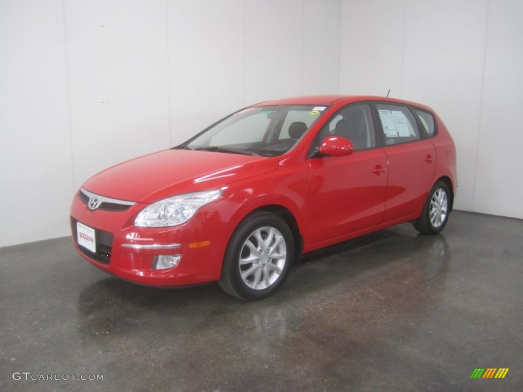 2009 Elantra Touring - Chilipepper Red / Black photo #1
