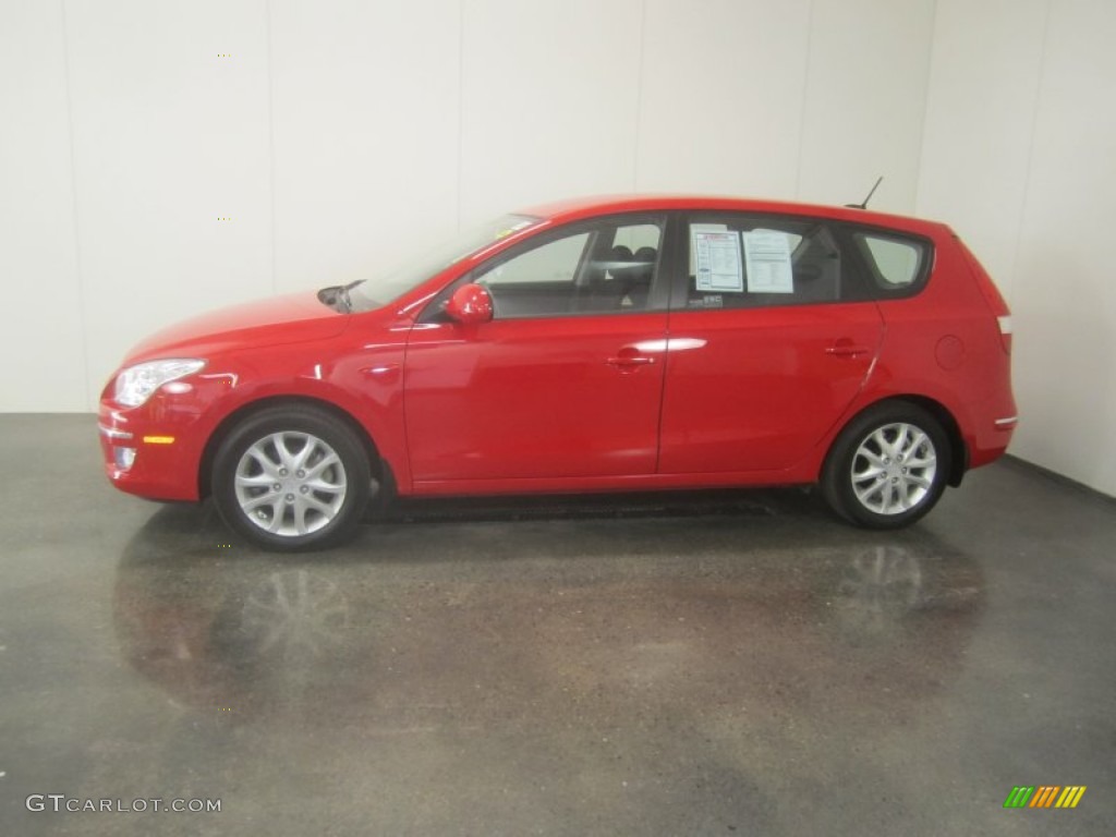 2009 Elantra Touring - Chilipepper Red / Black photo #3
