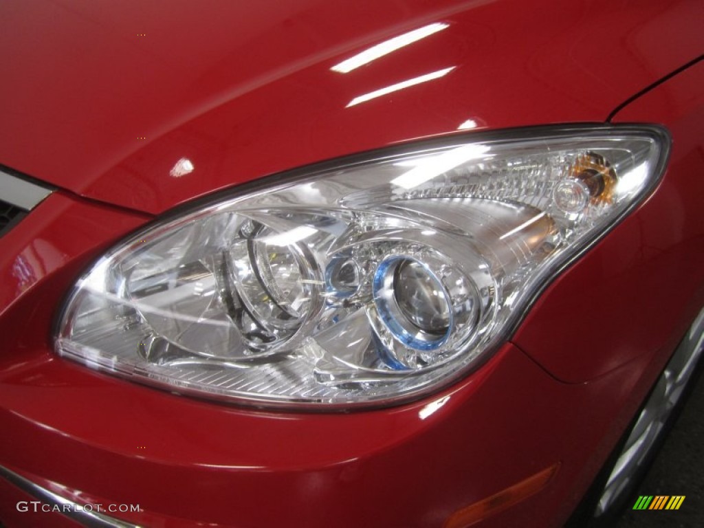 2009 Elantra Touring - Chilipepper Red / Black photo #4