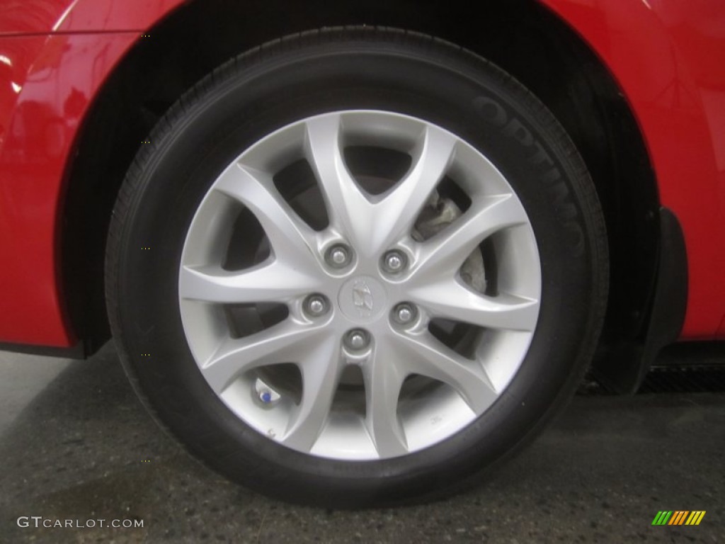2009 Elantra Touring - Chilipepper Red / Black photo #8