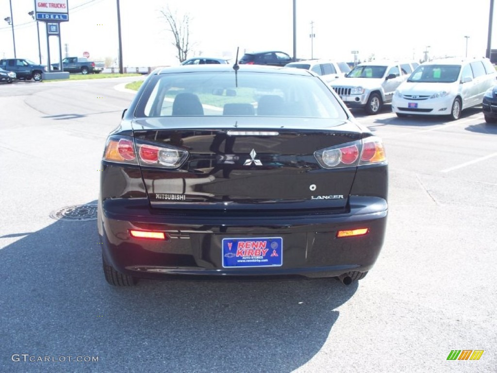 2011 Lancer ES - Tarmac Black Pearl / Black photo #35