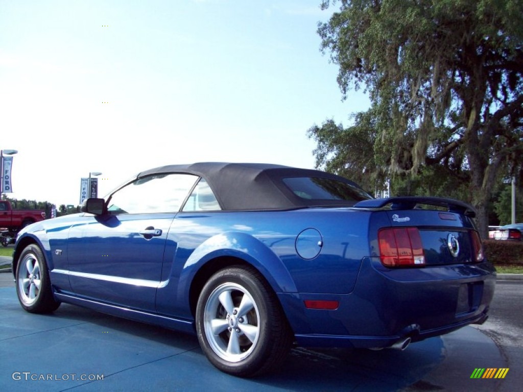 2007 Mustang GT Premium Convertible - Vista Blue Metallic / Dark Charcoal photo #3