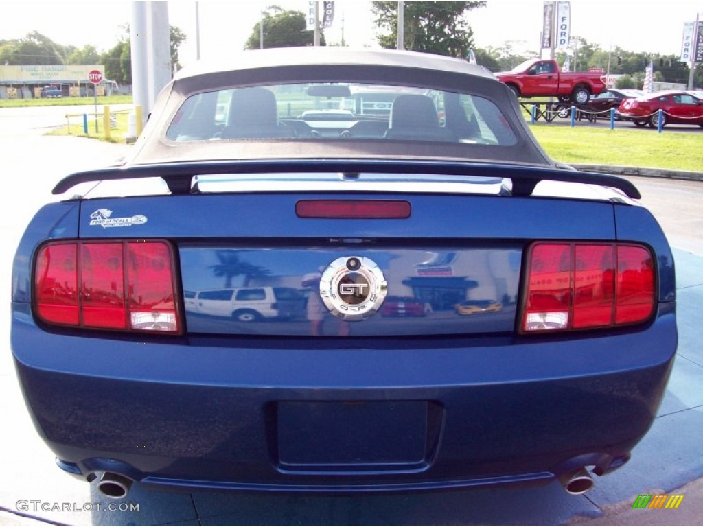 2007 Mustang GT Premium Convertible - Vista Blue Metallic / Dark Charcoal photo #4