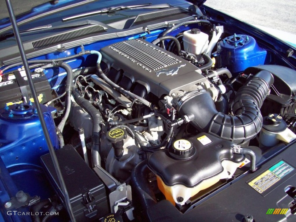 2007 Mustang GT Premium Convertible - Vista Blue Metallic / Dark Charcoal photo #28