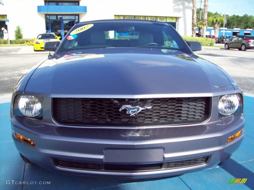 2007 Mustang V6 Premium Convertible - Tungsten Grey Metallic / Light Graphite photo #8