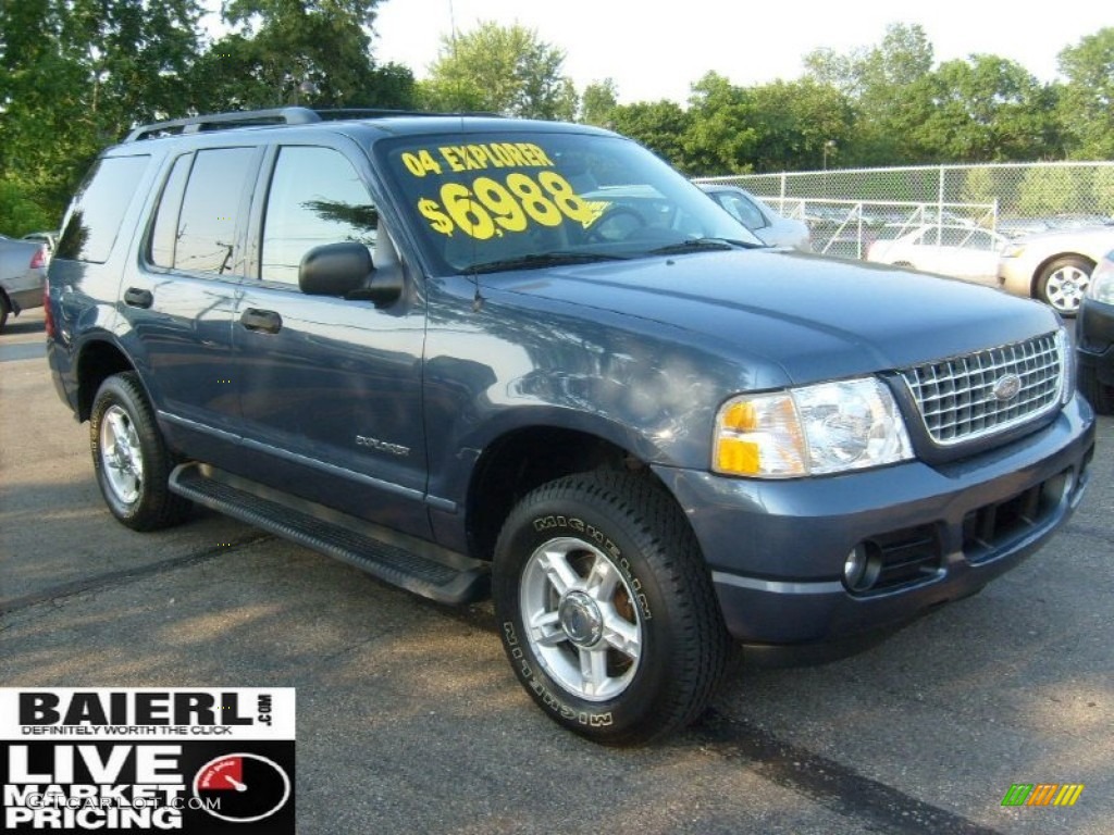 2004 Explorer XLT 4x4 - Medium Wedgewood Blue Metallic / Midnight Grey photo #1